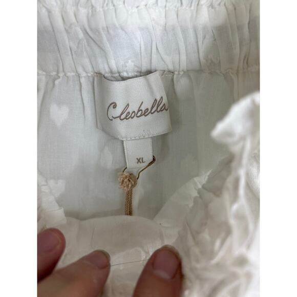 Cleobella Ethical Essentials White Organic Cotton Heart Tank and Shorts XL NWT‎ - Picture 4 of 10